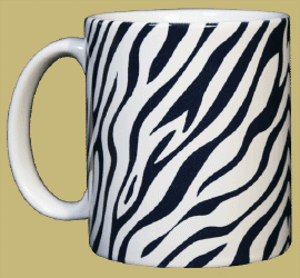 Zebra Skin Stripes Ceramic Mug