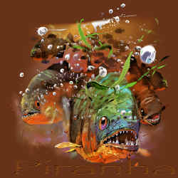 fresh water pirahana fish species t-shirt