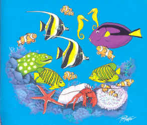 saltwater reef fish marine coral reef fish species t-shirt