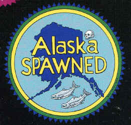 Ray Troll Alaska Spawned state outline text alaska apawned t-shirt