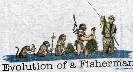 Evolution Of A Fisherman catch and release fly fisherman fish humor t-shirt ictheology