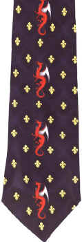 Fleur de Leis Dragon Tie