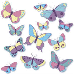butterfly lepidoptera  species on a t-shirt with sun solar UV reactive dyes