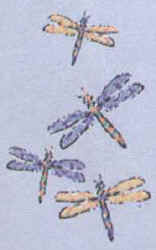 Dragonflies on pastel t-shirt