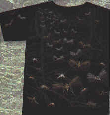 aquatic insect species mosquitos on a t-shirt
