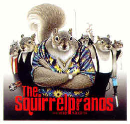 Squirrelpranos Sporano TV show spoof Squirrel graphic t-shirt tshirt tee shirt