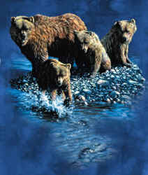 grizzly bears fishing t-shirt tshirt tee shirt