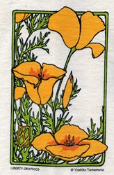 California Poppies native plants  on a t-shirt
