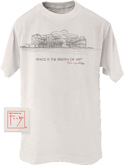 Johnson Wax Building tee shirt t-shirt Frank Lloyd Wright FLW atchitecture architect building landmark blueprint graphic tee