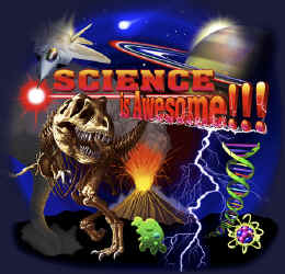 Science spelled with environmentsl equipment and icons on a t-shirt