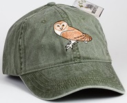 Barn Owl   Bird of prey nocturnal  Hat ball hat baseball embroidered cap adjustible trucker