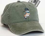 Belted Kingfisher aquatic Bird Hat ball hat baseball embroidered cap adjustible trucker