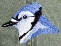 Blue Jay Bird Hat ball hat baseball embroidered cap adjustible trucker