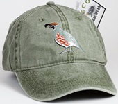 Gambels Quail Bird Hat ball hat baseball embroidered cap adjustible trucker