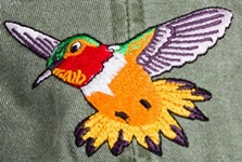 Rufous Hummingbird  Bird Hat ball hat baseball embroidered cap adjustible trucker