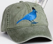 Blue Jay Bird Hat ball hat baseball embroidered cap adjustible trucker