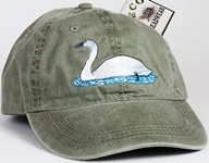 Trumpeter Swan auatic Bird Hat ball hat baseball embroidered cap adjustible trucker