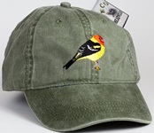 Weatern Tanager Bird Hat ball hat baseball embroidered cap adjustible trucker