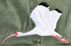 White Ibis Bird Hat ball hat baseball embroidered cap adjustible trucker