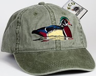 Wood Duck  aquatic Bird Hat ball hat baseball embroidered cap adjustible trucker