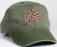 Coral Snake  Hat Embroidered Cap