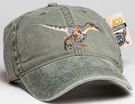 Velociraptor Hat dinosaur Dino Embroidered Cap