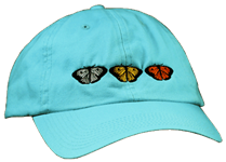 Butterfly Trio  Insect invertebrate Hat ball hat baseball embroidered cap adjustible trucker