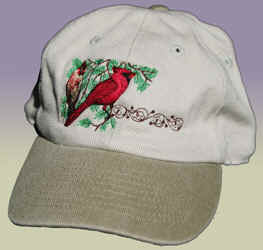 Cardinal Scene rd Bird Hat ball hat baseball embroidered cap adjustible trucker