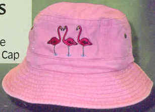 Flamingo Bird bucket style Hat sailor hat baseball embroidered cap adjustible trucker