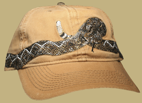 Rattlesnake Hat Embroidered Cap