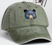 Black Bear head Hat ball hat embroidered cap adjustible trucker