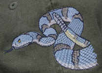 Rock Rattlesnake Left Face Hat snake Embroidered Cap