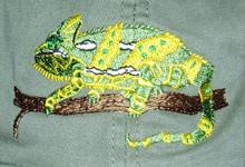 Veiled Chameleon Lizard  Reptile Hat ball hat baseball embroidered cap adjustible trucker