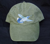 Blue Throated Hummingbird Bird Hat ball hat baseball embroidered cap adjustible trucker