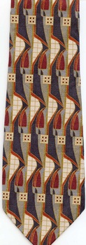 Signature Architect  Arts and Craft Movement Charles Rennie Macintosh fabric designer tie Necktie