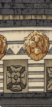 Classical Civilizations greek stone lions architectural detail design frieze necktie ties