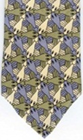 boat to fish Escher Tesselation Bow Tie math Tie necktie