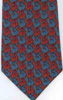 bird pelican Escher Tesselation Bow Tie math Tie necktie