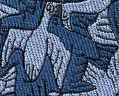 Six Birds tesselation woven silk Escher Tie math Tie necktie