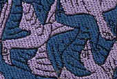 Six Birds tesselation woven silk Escher Tie math Tie necktie