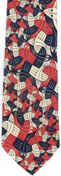 boat to fish Escher Tesselation Bow Tie math Tie necktie