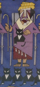 Cat Lady Neocubism James Vann artist Tie Necktie