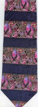 Michael David Ward Leopard face designer NECKTIES ties surface design tie decorator fabric