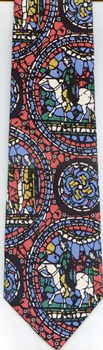 Stained Glass Canterbury Cathedral Chaucer surface design tie decorator fabric architectural details decorative elements designer NECKTIES