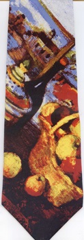 Apples, Bottle And Tureen 1877 Paul Cezanne apples Impressionist masterpiece painting old masters tie Necktie