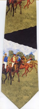 Degas saddle race Horse blanket horseshoe stallion equine tack pony necktie Tie
