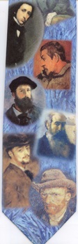 Impressionist artist painter portraits masterpiece painting portraits of major Impressionist artists tie Necktie