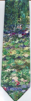 CLAUDE MONET Water Lilies pond art Impressionist masterpiece painting old masters tie Necktie