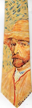 Impressionist masterpiece painting Self Portrait Van Gogh tie Necktie