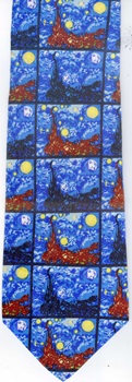 Impressionist masterpiece painting starry night tie Necktie